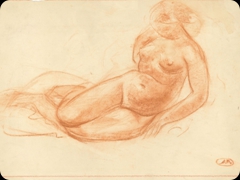 Sanguigna su carta
Aristide Maillol 
Figura femminile quasi statuaria, 
disegnata nel vago ricordo di Rodin

