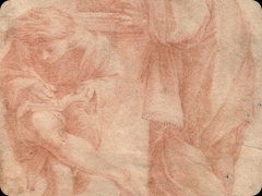 Sanguigna su carta
dalla Scuola di Atene di Raffaello
L’amicizia tra maestro e allievo
in un magnifico disegno cinquecentesco
