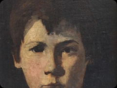 Olio su tela
Scuola francese del secondo ottocento
Qualcosa di non detto e di incompiuto
per un viso di bambino già adulto
