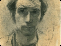 Carboncino su carta
scuola francese dell’ottocento
Stupendo ritratto di giovane monogrammato R,
al confine tra ottocento e impressionismo
