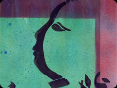China e colore spruzzato su carta
Hans Hartung 
La firma dell’artista diviene parte dell’arte,
in una sintesi giapponesizzante