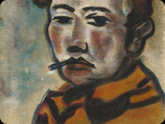 Olio su tela
Karl Hofer 
La sfrontatezza dell’atteggiamento 
ben si riflette nella freschezza della posa

