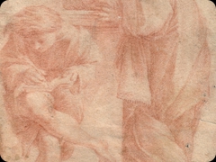 Sanguigna su carta
dalla Scuola di Atene di Raffaello
L’amicizia tra maestro e allievo
in un magnifico disegno cinquecentesco
