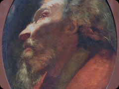 Olio su cartone
Orazio Borgianni
Il volto di un Santo o di un Profeta
viene illuminato da una luce che ne svela i colori
