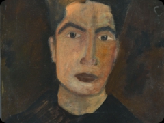 Olio su tela
Mirko Basaldella 
Nella tradizione illustre del ritratto italiano 
ben si inserisce la franca fisionomia di questo ragazzo
